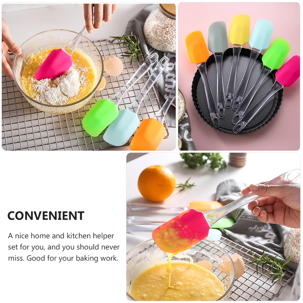 

3 Pcs Silicone Spatula Baking Pastry Cream Cake Scraper Kitchen Utensils Reusable Lightweight Practical Ergonomic Baking Tools