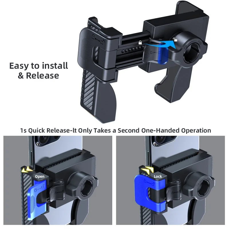 Soporte para teléfono de bicicleta, manillar de motocicleta, Clip de montaje para teléfono móvil, soporte GPS, soporte a prueba de golpes para teléfonos de 4,5-7,0 pulgadas