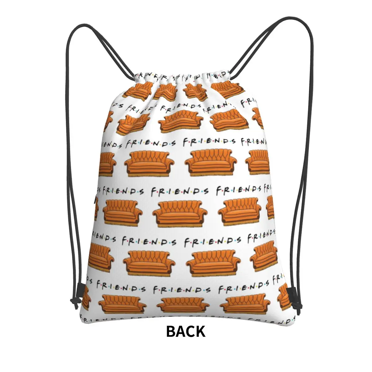 Friend TV Show Backpacks Portable Drawstring Bundle Pocket Shoes Bag Book Bags for Man Woman Students