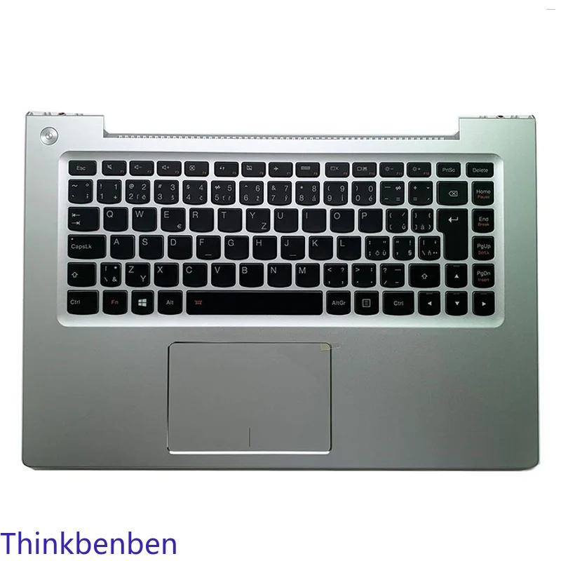 CZ Czech Silver Keyboard Upper Case Palmrest Shell Cover For Lenovo Ideapad U430p U430 Touch 90203141