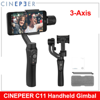 Zhiyun CINEPEER C11 3-Axis Handheld Gimbal Stabilizer for Smartphone Like IPhone 11 Pro Xs 8 7 Plus 6 Plus Samsung Galaxy S9 S7