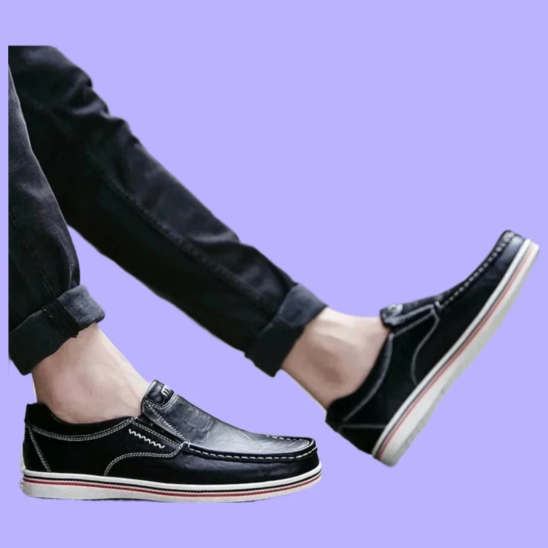

Men's Casual Shoes Flats genuine leather Men Loafers Party Driving Loafers Shoes Male Business Office Men Shoe Leather