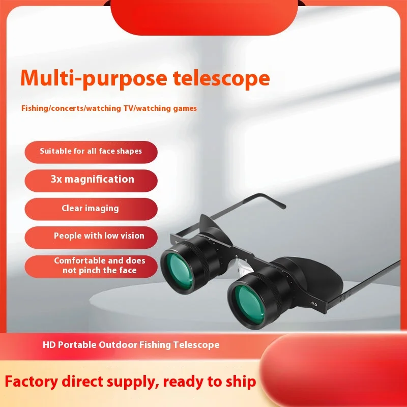 

Fishing HD Telescope for Clear Viewing of Floats3Head-Mounted Glasses Style Universal Fishing Aid for Nearsightedness