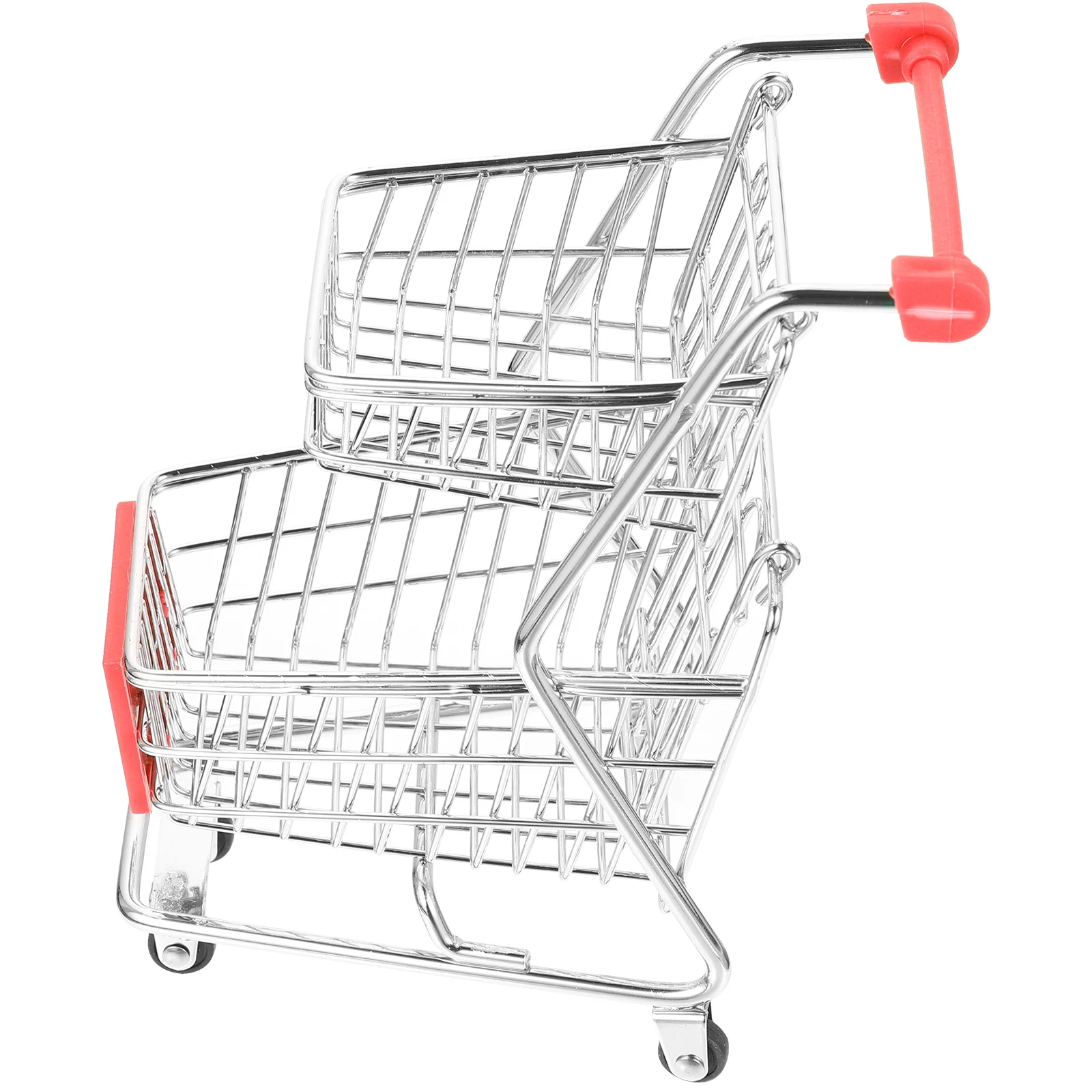 Mini-winkelwagentje voor kinderen Kleine supermarkt Handkar Opslagcontainer Desktop Ornament Woondecoratie Speelgereedschap
