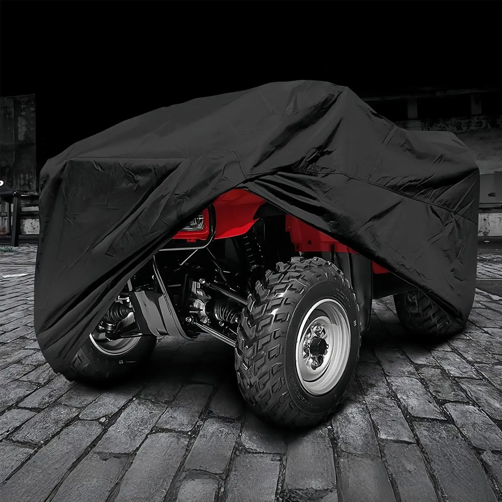ATV Cover 210D UV Protection Windproof Protector Waterproof Cover For Beach Storage Garage Driveway Trail Farm Ranch