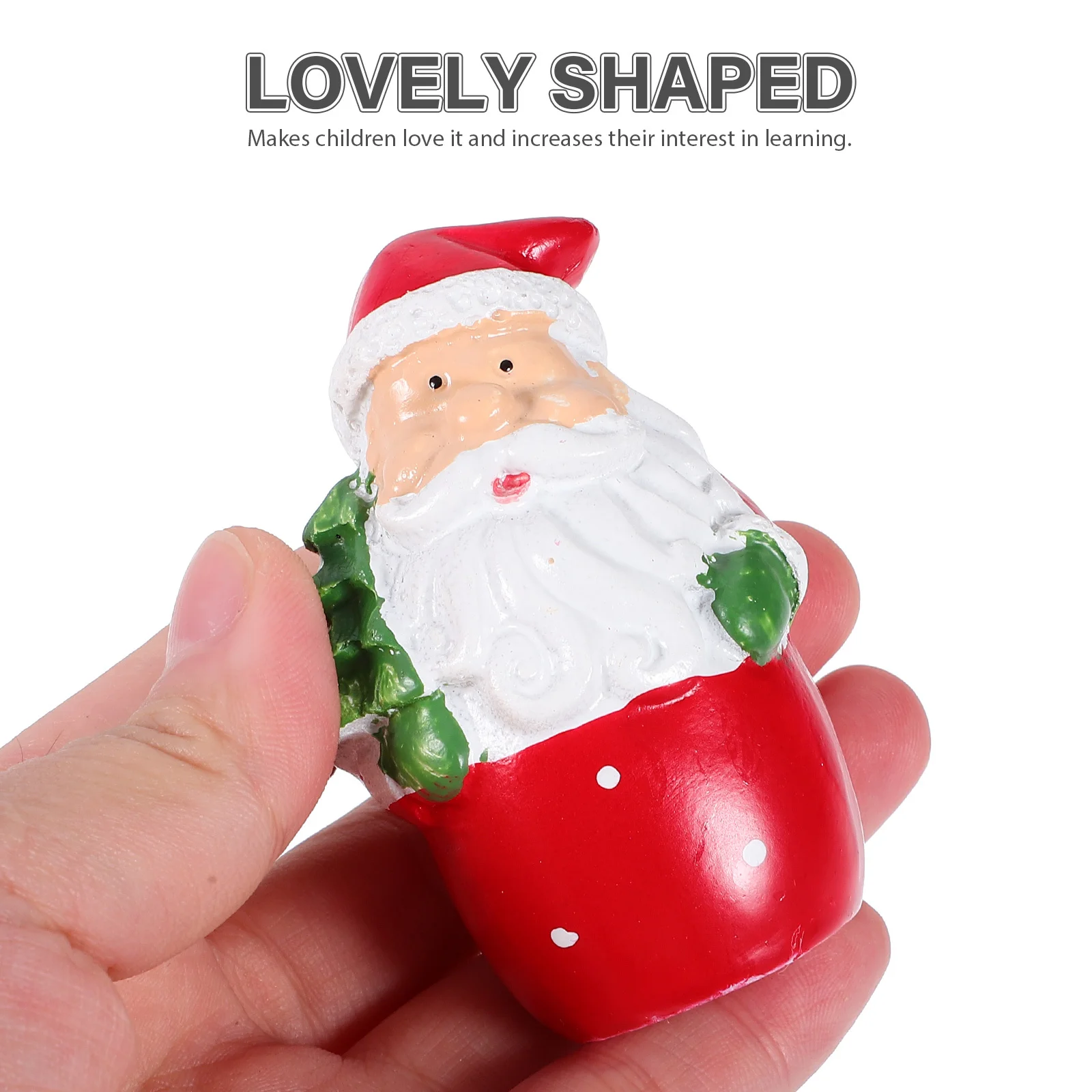 

4Pcs Resin Holiday Ornaments Detailed Santa and Snowman Decorative Set for Christmas Home Garden Party Office Desktop Landscape