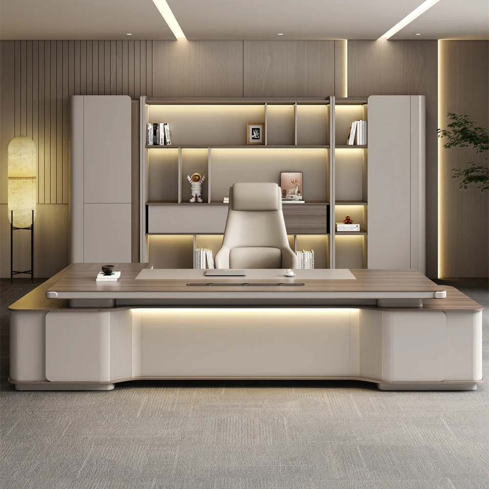 

Luxury Modern L Shape Executive Office Furniture Manager Table Ceo Office Desk Electric Boss Office Desk