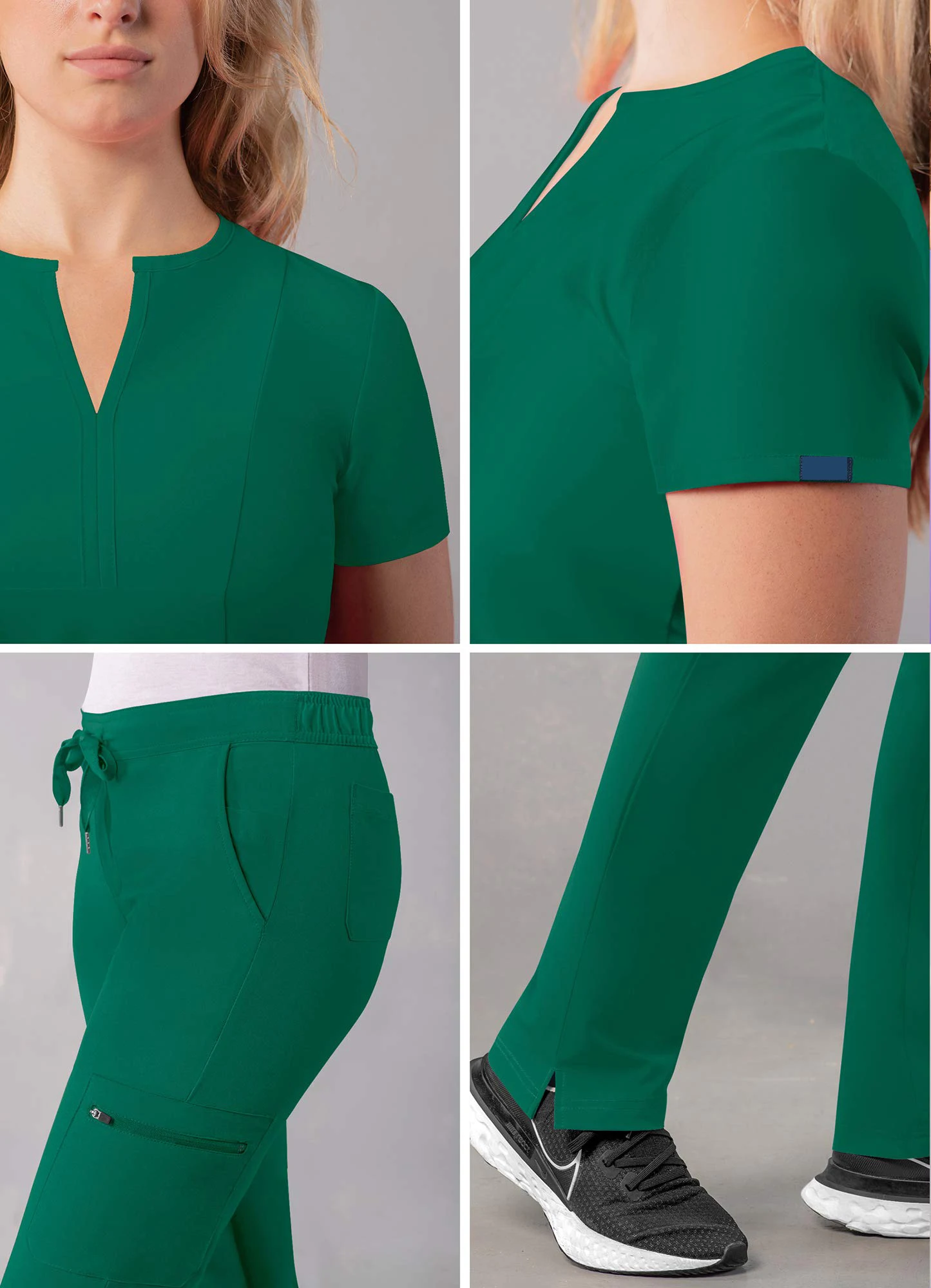 Conjunto de ropa de trabajo personalizada para mujer, Top con cuello en V, pantalones Cargo ajustados, uniforme médico de enfermería