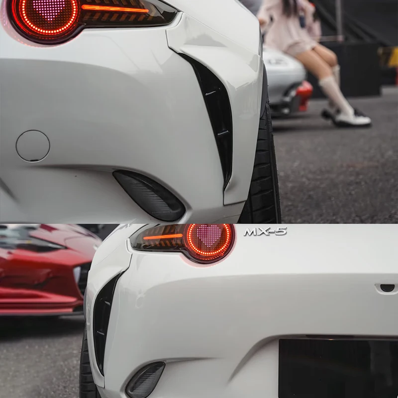 For 2017--2023 Mazda MX5 Miata ND Autoexe Rear Bumper Splitter Diffuser Corner Guard Cover Decorate Tuning Body Kit Accessories view 2