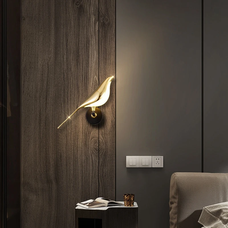 Postmodern Wall Lamps Hallway Stairs Sconce Bedroom Light Magpie LED Wall Light Restaurant Bathroom Sconce Lighting