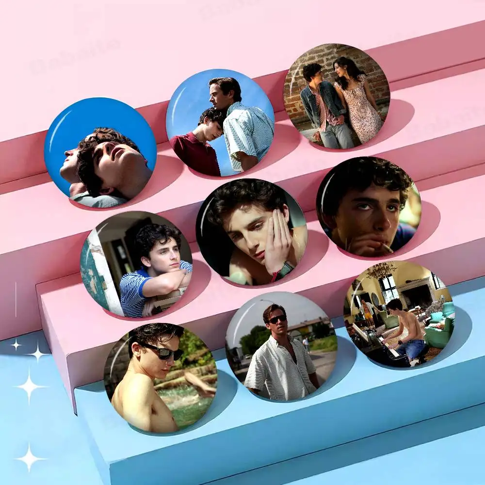 Movie Call Me By Your Name Photo Brooches Creative Round Badge Gifts Pins 32/44/58mm