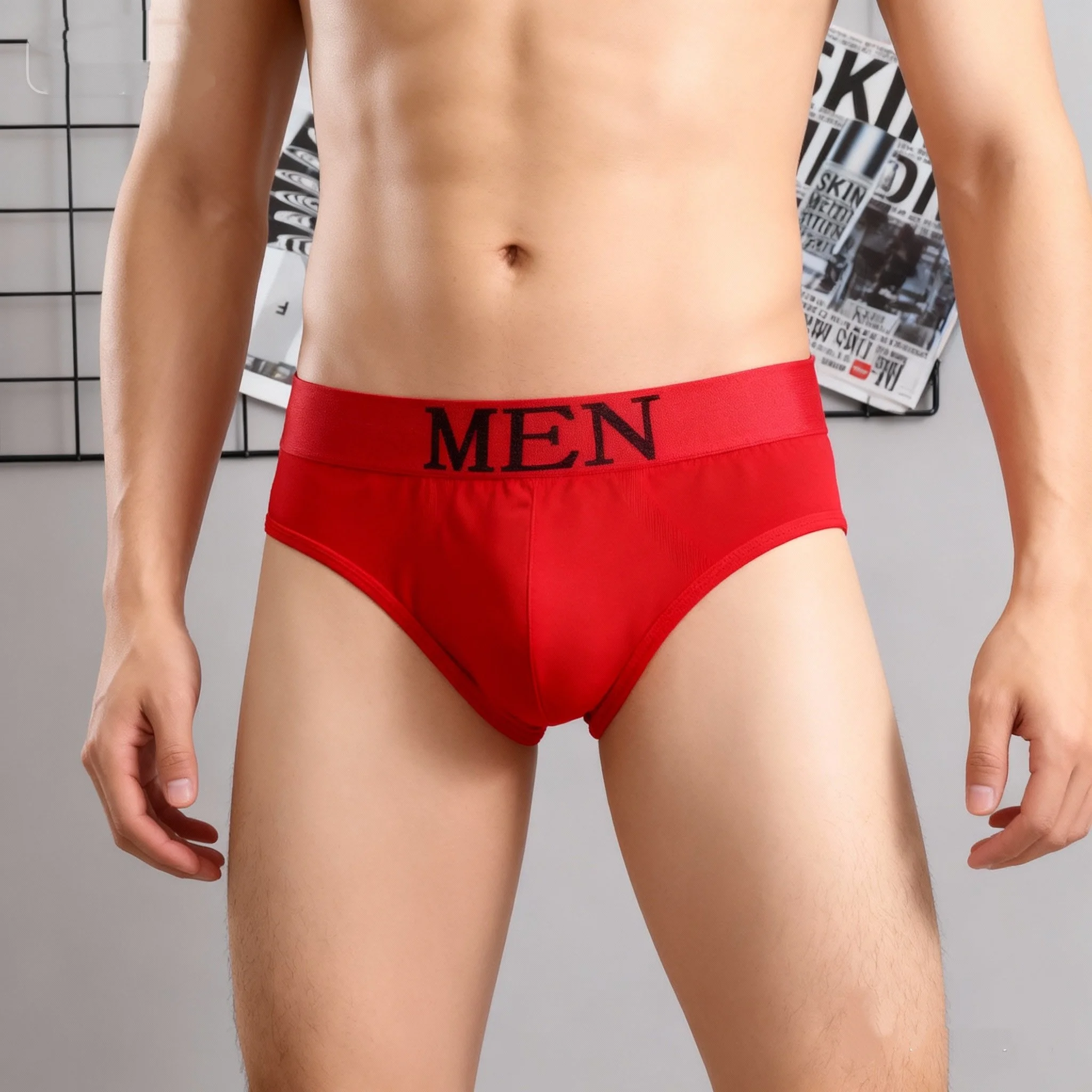 

5 Pieces 40-70kg Men's Briefs Seamless Large Size Teen Boys' Underwear Breathable Comfortable Sports Mid-Waist Briefs Men's Briefs