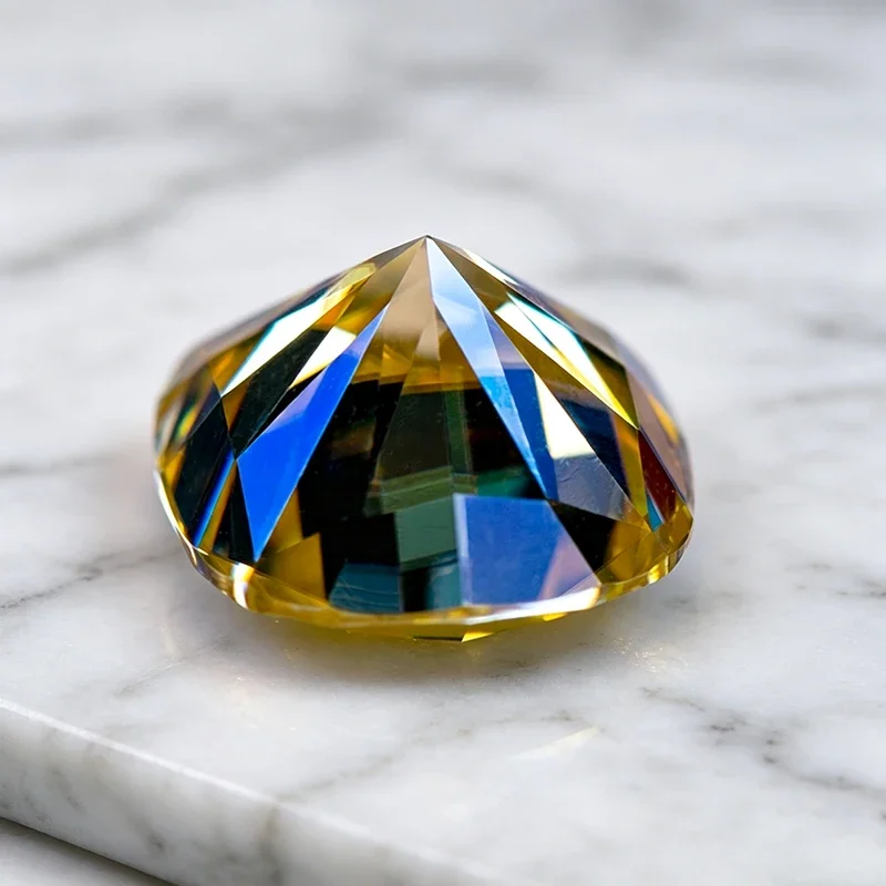 Moissanite Stone Cushion Cut Lemon Yellow Lab Grown Gemstone for DIY Jewelry Ring Necklace Earrings Making with Certificate