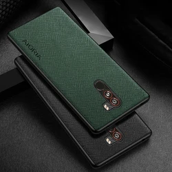 Case for Xiaomi Pocophone F1 funda Cross pattern Leather cover Luxury coque for pocophone f1 case
