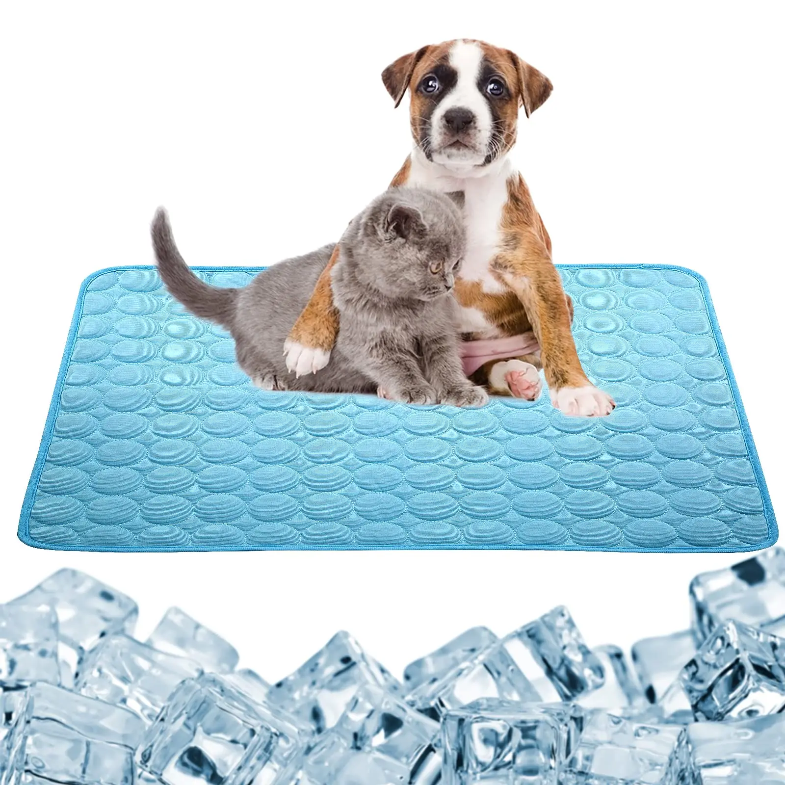 Dog Cooling Mat Large Cooling Pad Summer Pet Bed for Dogs Cats Kennel Pad Breathable Pet Self Cooling Blanket Dog Crate Sleep