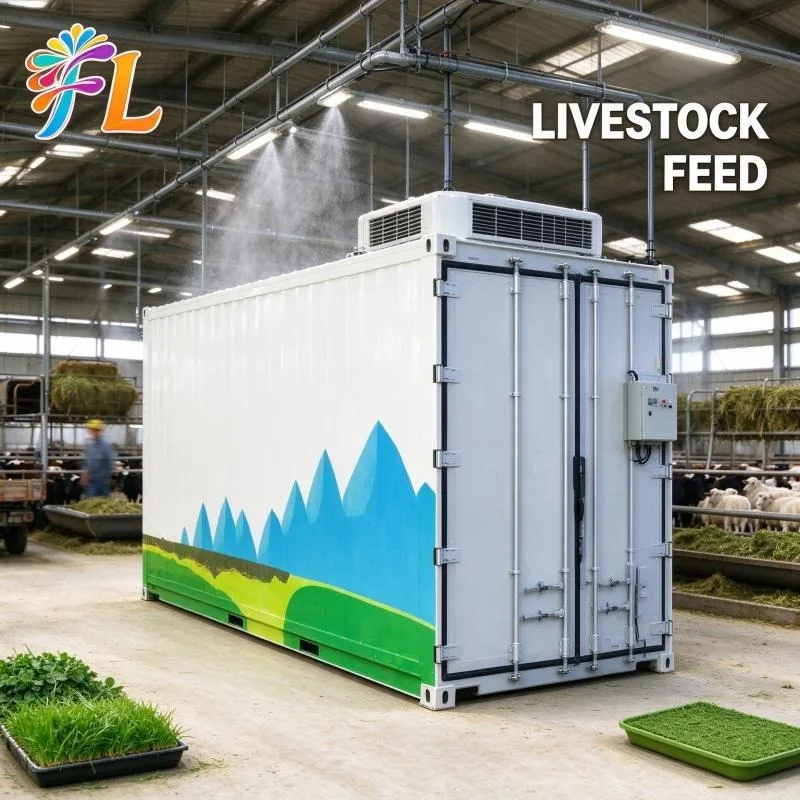 Container Hydroponic Fodder Machine Quick Harvest Sprout System 7 Day Growth Cycle Barley Grass Fodder Container