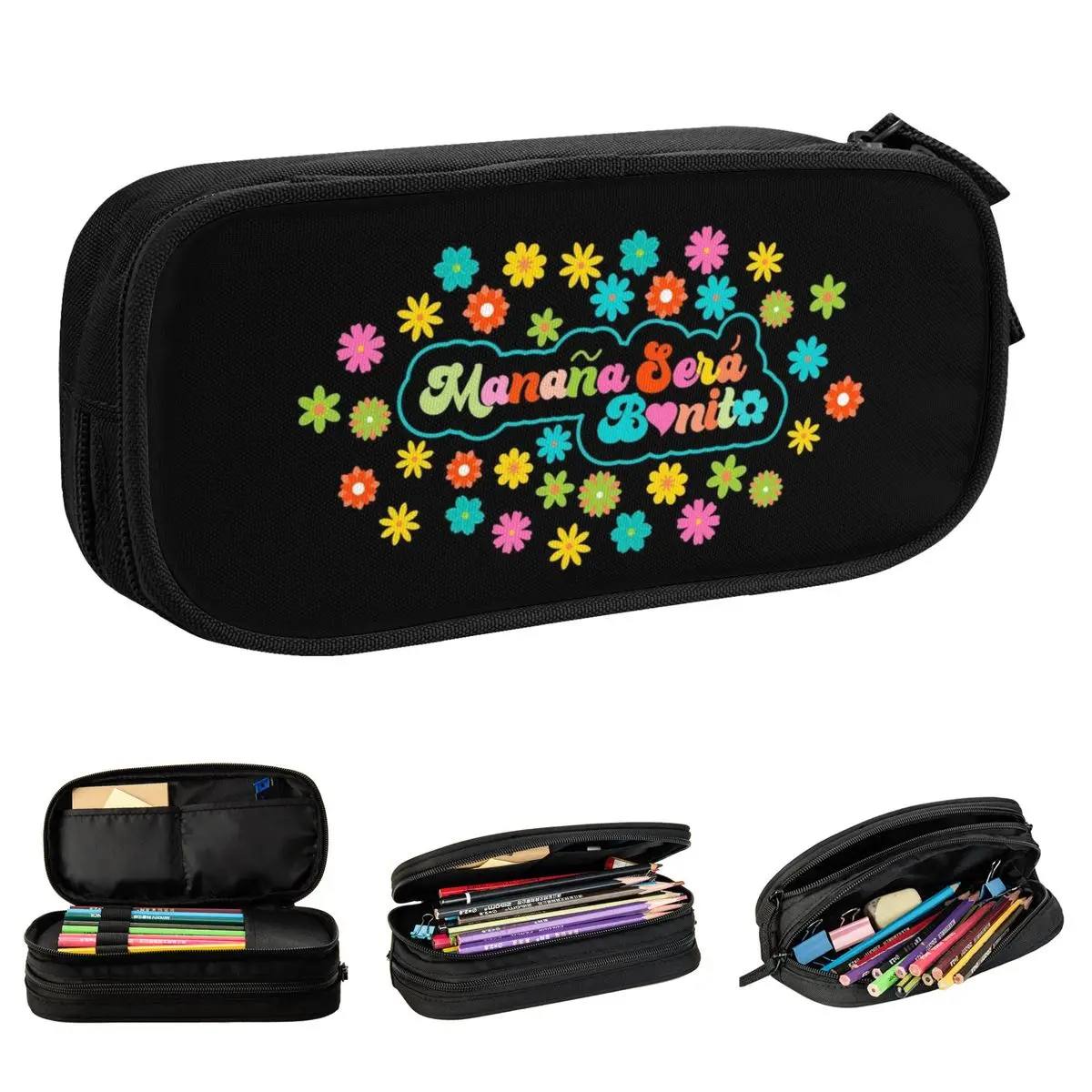 Colorful Manana Sera Bonito Karol G Inspired Pencil Case Pencil Box Pen Big Capacity Bags School Supplies Cosmetic Accessories