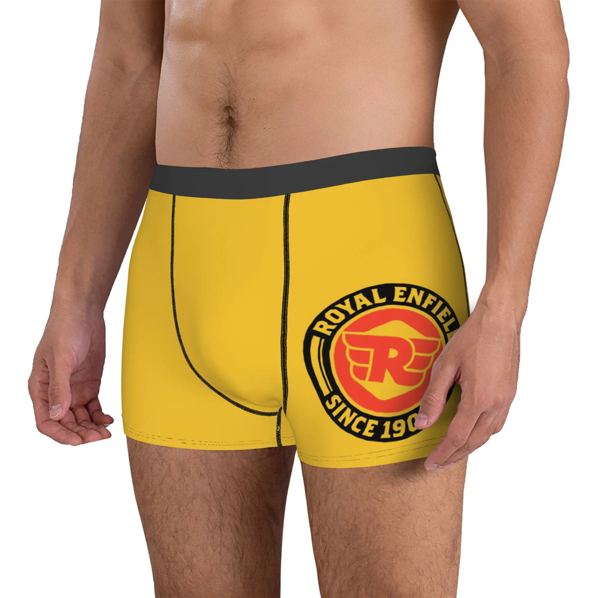 Custom Royal Enfields Bicycles Cycling  Underwear Men Stretch Motorcycle Race  Boxer Briefs Shorts Panties Soft  For Male