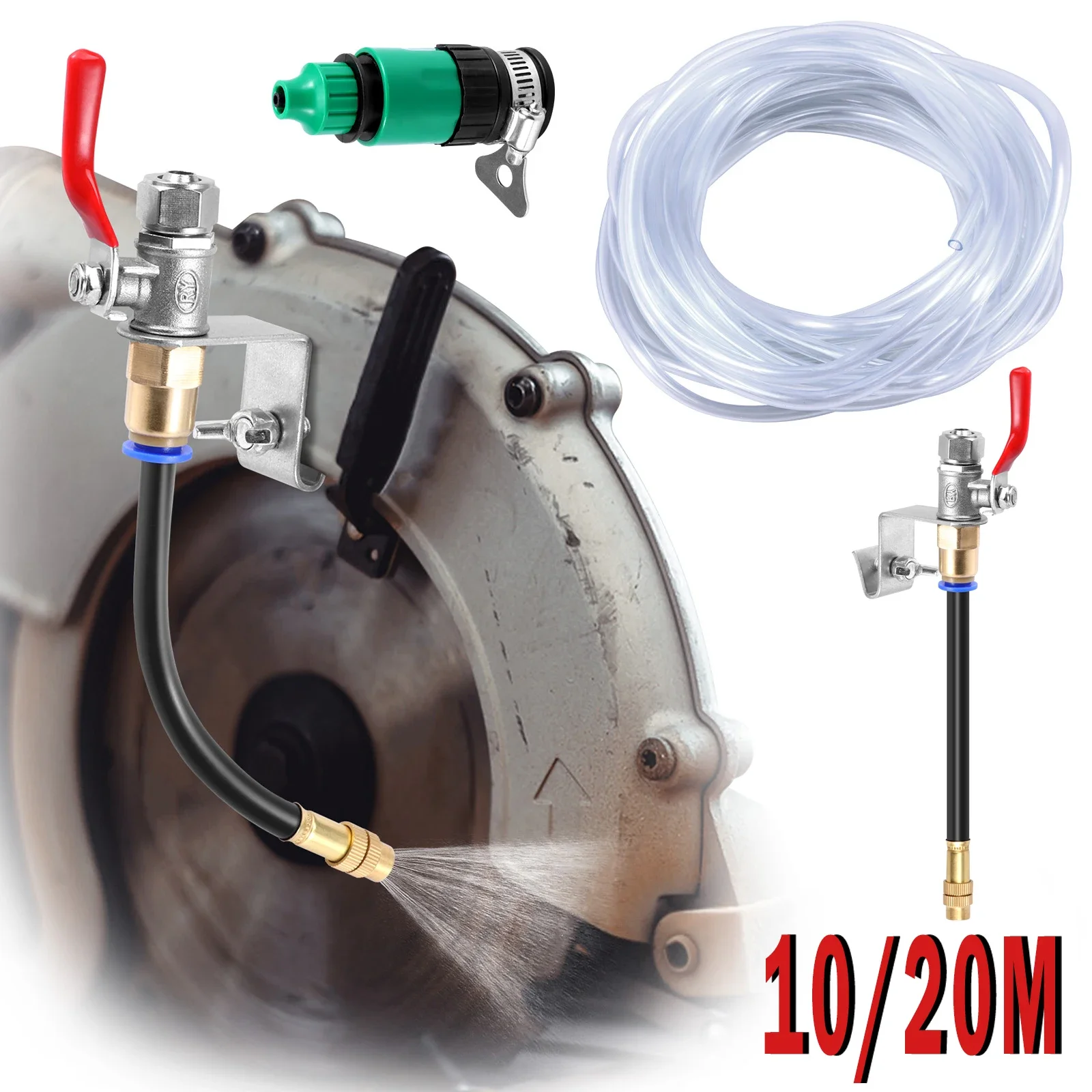 Dust Control Cutting Misting System with Universal Joint Water Nozzle Pipe Aluminum Spray System for Angle Grinder Sprinkler