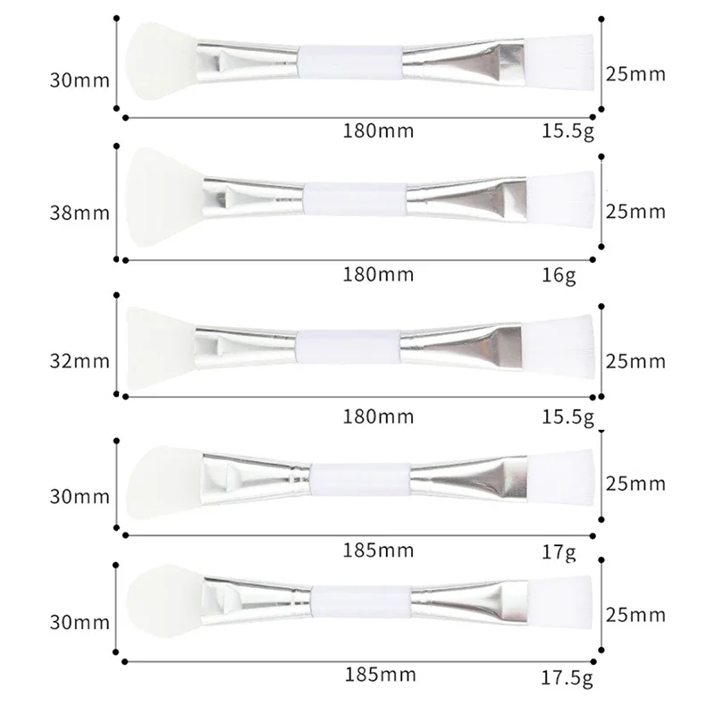 5Pcs Silikonowy pędzel do maseczek do twarzy Podwójna główka Pielęgnacja skóry Korektor Pędzle do makijażu Aplikator Kosmetyczne narzędzie kosmetyczne кисти лля макияжа