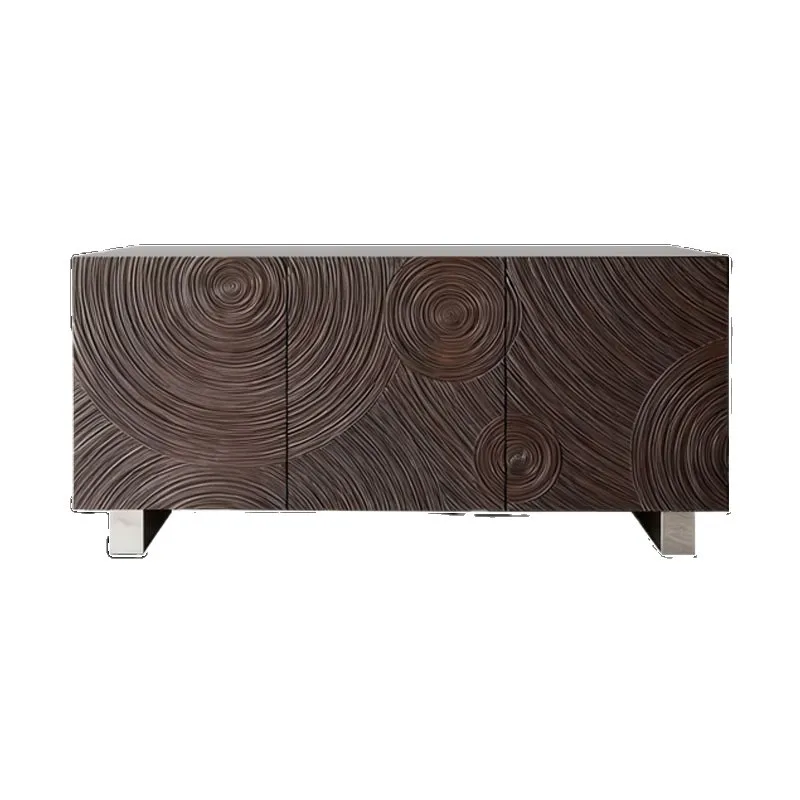 LTT antique solid wood dining side cabinet living room wall locker retro storage cabinet
