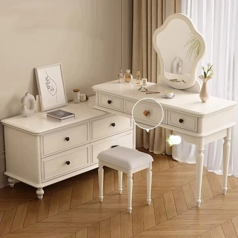 

Modern Dresser Set Luxury European Bedroom Furniture Wooden Makeup Dresser with Drawers