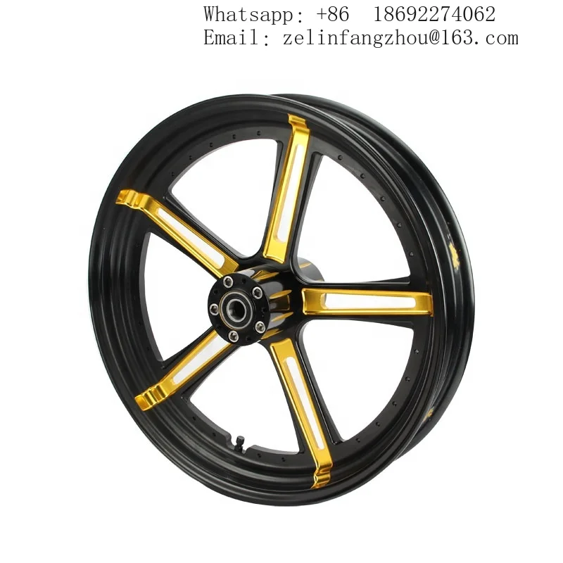 

21-дюймовый кованый алюминиевый мотоциклетный обод 21x3.50, золотой, премиум-класса, готовый к установке двойного диска