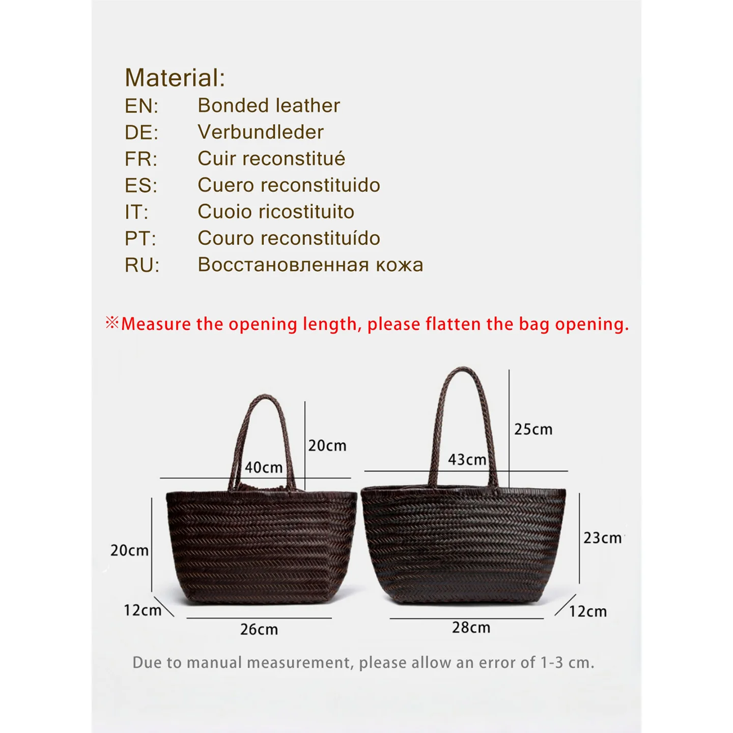 Bonded Leather Handwoven Bag Women French Retro Vegetable Basket Shoulder Bag Large Capacity Tote Bag Fashion Shopping Handbag