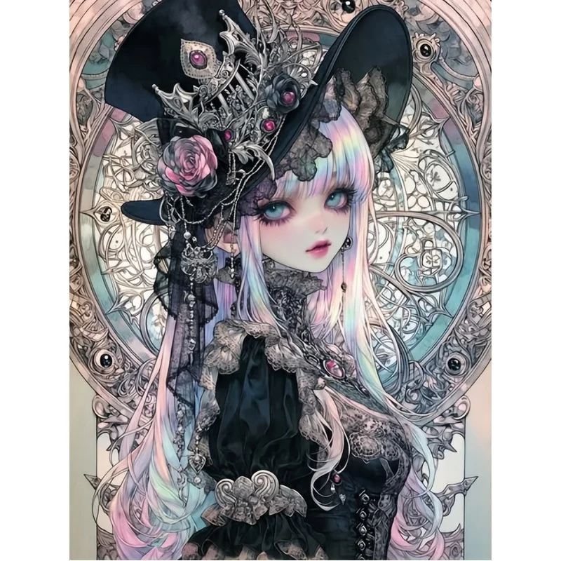 Diamond Painting Elegant Noble Cartoon Character Mosaic Handmade Art Round/Square Diamonds Exquisite Gift Home Decor