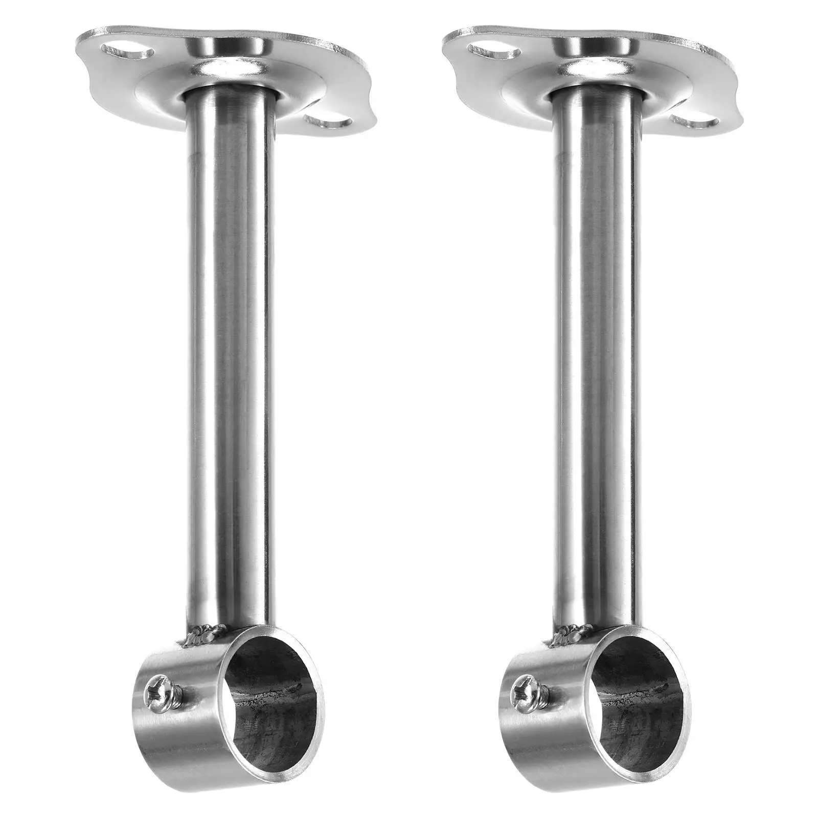 

Bathroom Thickened Stainless Steel Hanging Seat Curtain Pole Brackets Closet Rod