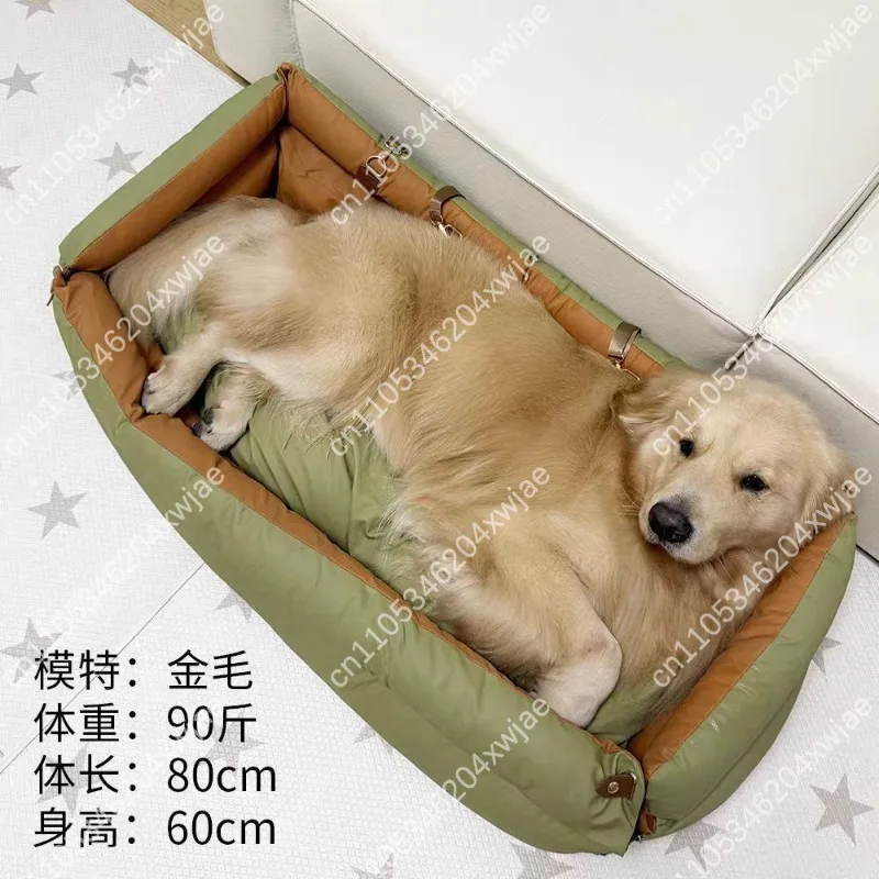 New Pet Car Dog Bed Washable Four Seasons Universal Waterproof Leather Travel Portable Nest Durable Extra Large For Dogs