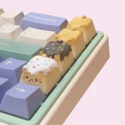 1 Piece Handmade Cute Cat Keycaps ESC Keys Customized Personalized Gourmet Bread Cartoon Cross Shaft Mechanical Keyboard Keycaps