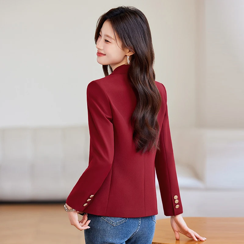 2025New style blazer with a business vibe, long-sleeved professional women's suit, formal women's jacket, workwear8705