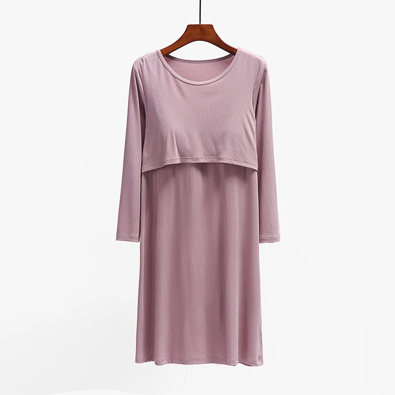Pregnancy Nursing Pajamas Sleepwear Pregnant Pajamas Mother Breastfeeding Nightgown Elegant Maternity Nursing Dress