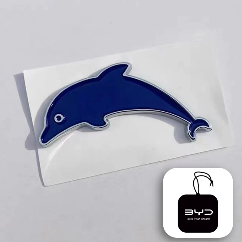 BYD دولفين دولفين ملصق النورس الصغير ثلاثية الأبعاد ملصق سيارة تعديل شخصي ملصق الإبداعية جسم السيارة الذيل التسمية ديكو