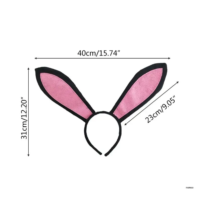 Easter Long Bunny Ears Headband Lovely Rabbit Animal Cosplay Plush Hair Hoop