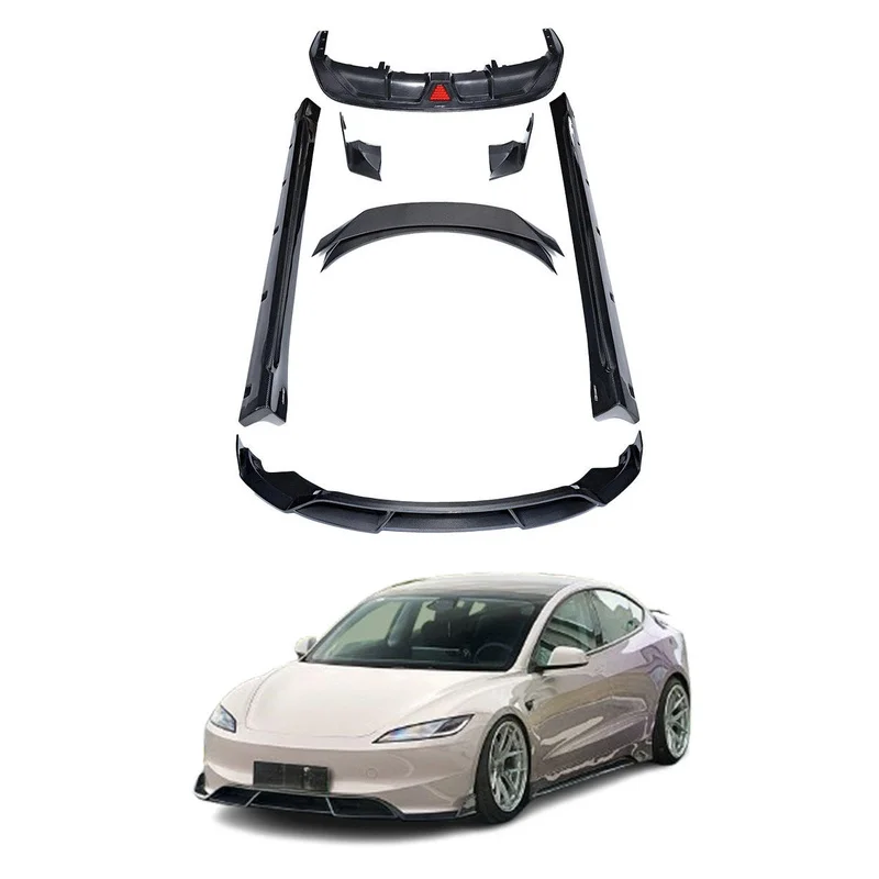High Quality CMST Carbon Fiber Body Kit Front Lip Rear Diffuser Side Skirts Precise Fit Tuning Upgrade Parts For Model 3