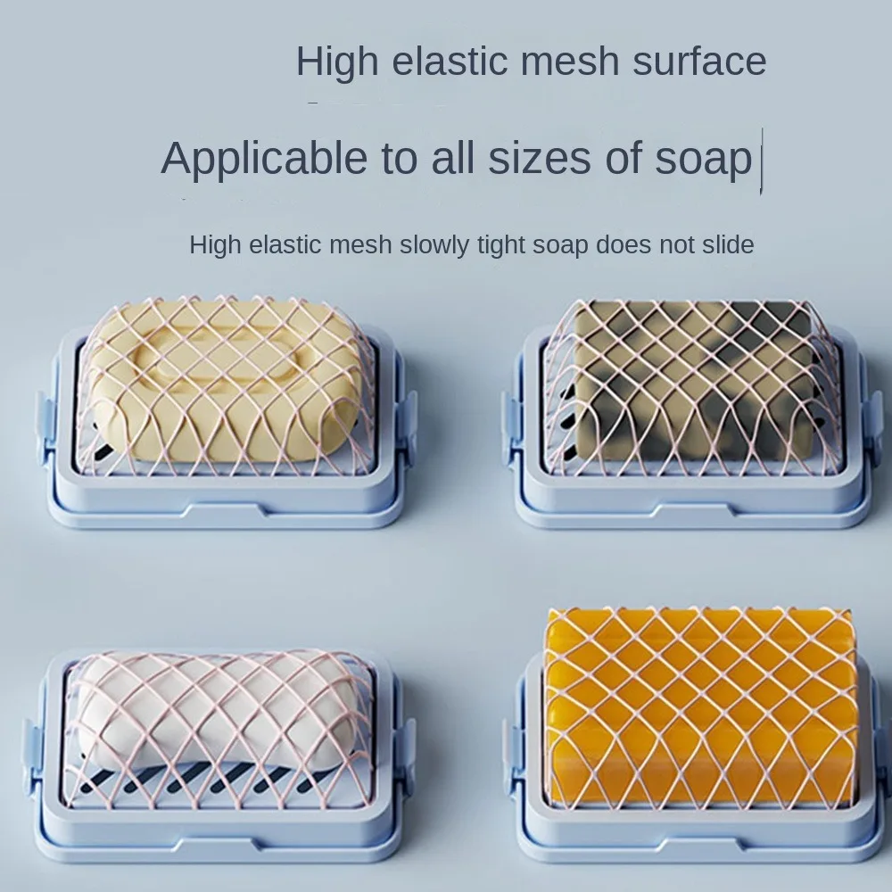 2 In 1 Foaming Soap Box with Brush Drain Holes Spring Design Non-Slip Detachable Plastic Soft Roller Soap Holder Laundry Tools