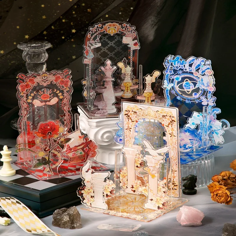 Dream Track เดสก์ท็อปปป้ายโฆษณาการ์ตูนสินค้าตัวอักษรแพลตฟอร์ม Badge การ์ดขาตั้งของเล่น ACG ตกแต่ง