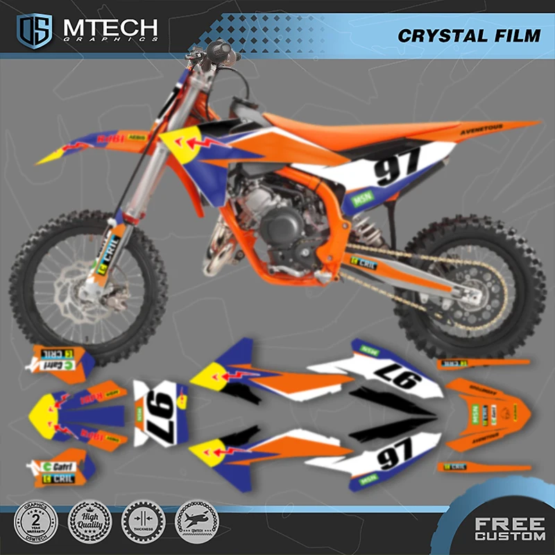 

DSMTECH Motorcycle Graphics Background Decals Stickers Kits for KTM 250 300 SX SX65 2024 2025 2026 24-26 SX SX65 001