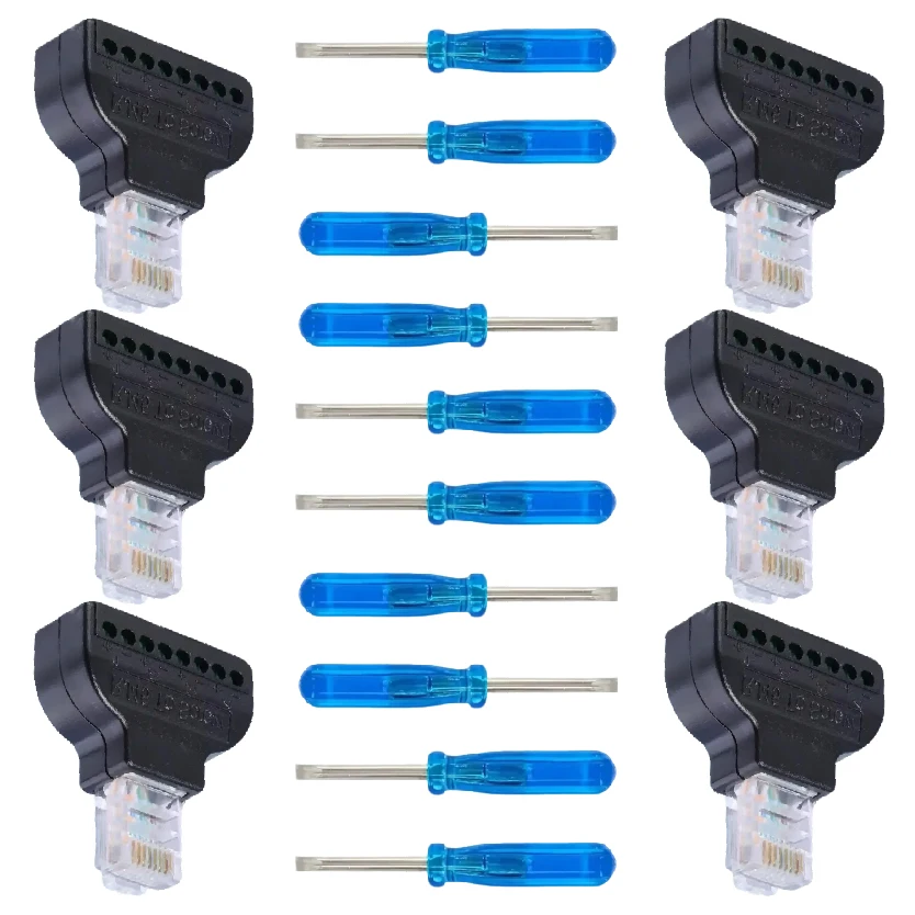 

Digital Internet Cable Plug RJ45 Male 8 Pin Screw Terminal Connector Ethernet