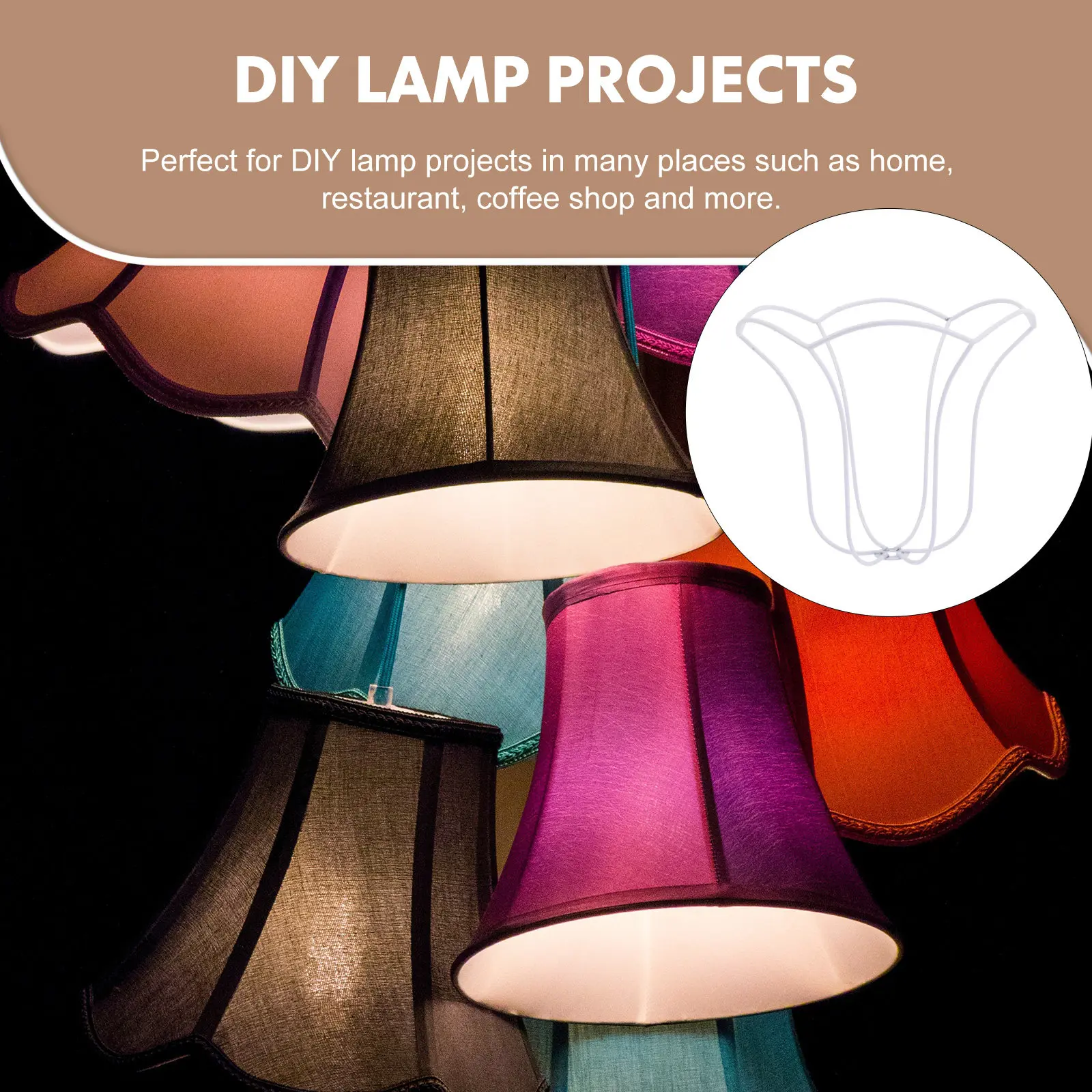 鉄製ランプシェードフレームシンプルな構造テーブルフロアクリスタルランプシャンデリアホームオフィスカフェ装飾diyブラケット