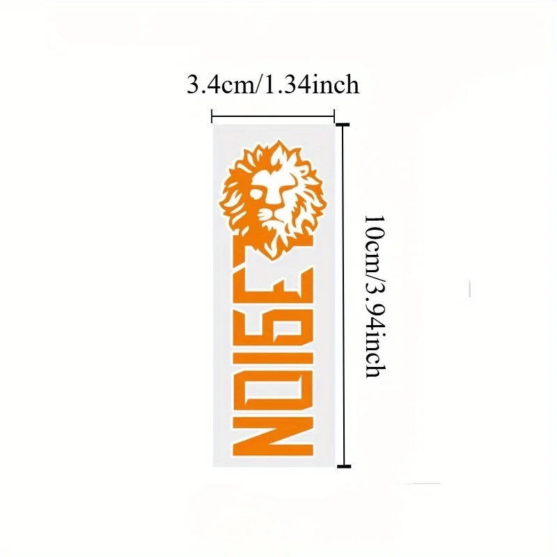 Set of 4 Lion-Shaped “Noise” Bicycle Seatpost Vinyl Stickers, Waterproof Bicycle Frame Decal,