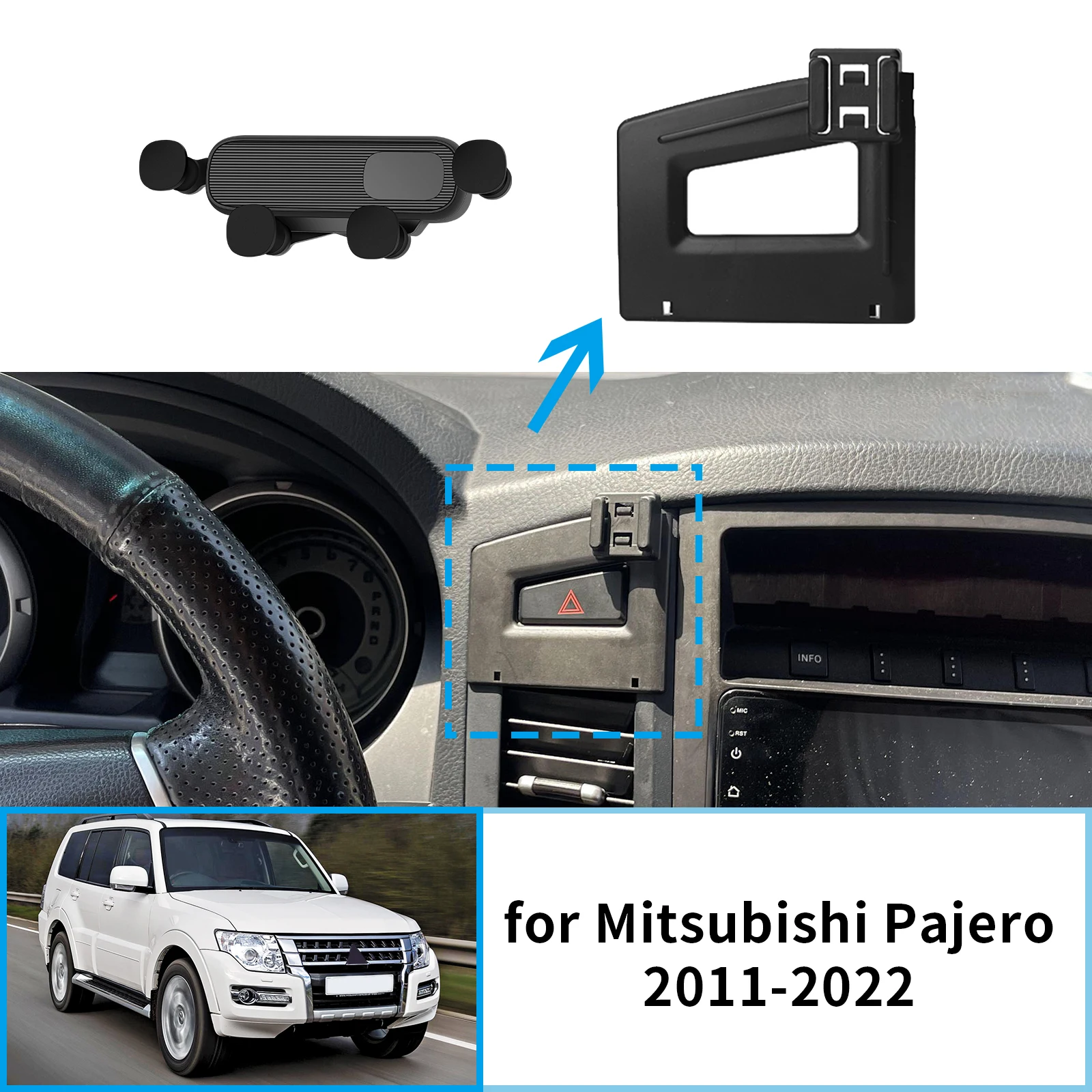 

Car Mobile Phone Holder for Mitsubishi Pajero 2011-2022 GPS Bracket Navigation Stand Auto Accessories