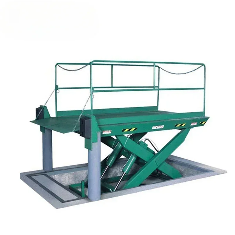 2026-1000kg 1m Ground Hydraulic Scissor Lift Freight Lift Electric Cargo Pallet Trailer