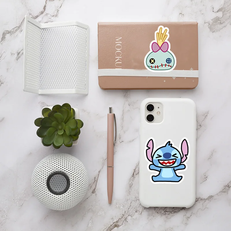 디즈니 스티치 파티 스티커 방수 스티커 만화 애니메이션 스티커 노트북 방수 DIY 핸드 계정 장식 스티커