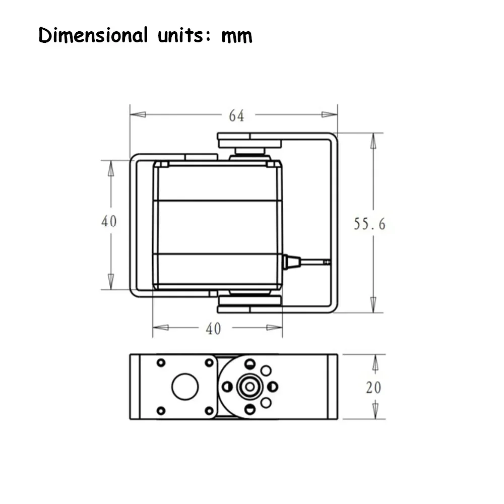 Servo digitale coreless da 35 kg RDS3235 Metal Gear a coppia elevata 180/270 gradi con staffa di montaggio a U per giocattoli fai da te Braccio robotico RC