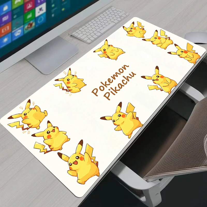 Mouse Pad Pokemon Pikachu Anime Gamer Gaming Accessories Varmilo Keyboard PC Computer durable Desk Mat XXL Carpet Mousepad