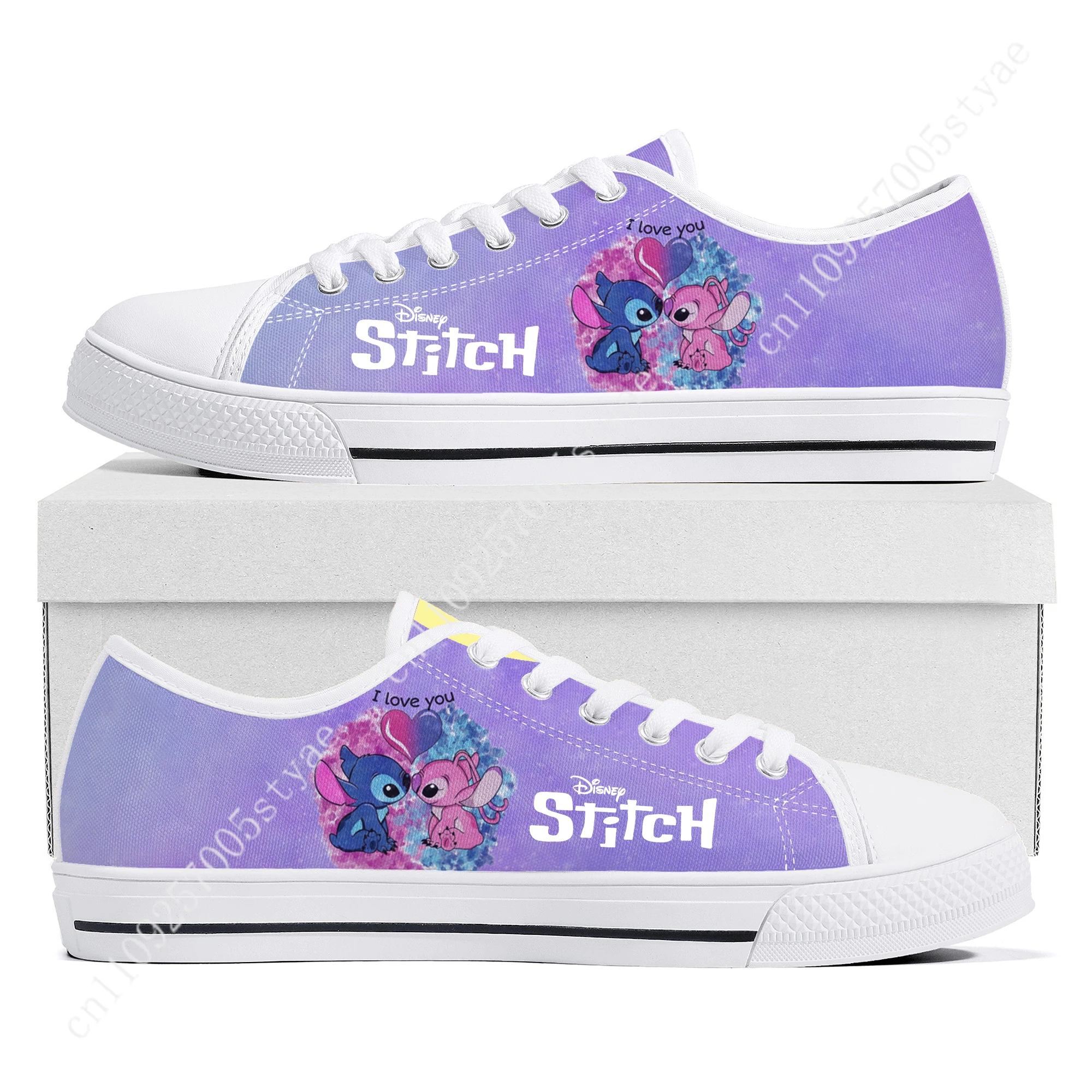 

Disney Stitch Low Top Lightweight Flat Sneakers Mens Womens Canvas Casual Shoes