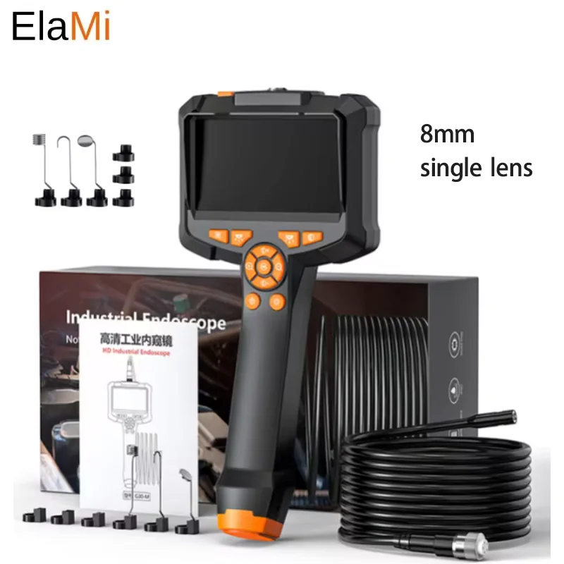 

4.3inch IPS Screen Industrial Endoscope 8.0mm 5m Rigid Cables With IP67 Waterproof HD 1080P For Car Pipe Sewer Inspection